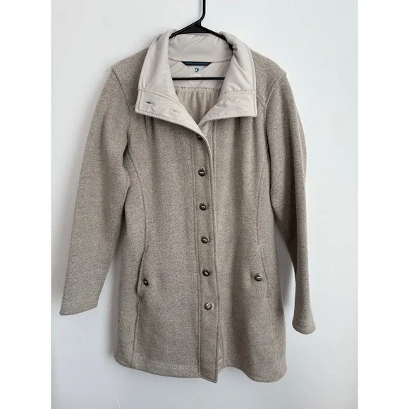 Kuhl Savina Long Fleece Sweater Jacket Outdoors Gorpcore Granola Scandi Minimal - Picture 2 of 8